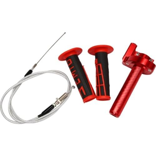 Motorcycle Grips 7/8 inch 22mm Hand Grip with Throttle with Twist Cable for ATV Quad Pit Dirt Bike Motocross