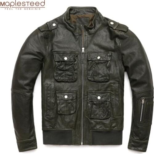 Men Leather Jacket Soft Slim Fit Super 100% Tanned Sheepskin Genuine Leather Jackets Men Coat Autumn Spring Clothing M465