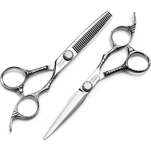6 Professional Hair Salon Structure Scissors Set Cutting Barber Haircut Thinning Shear Scissors Hairdressing Hair Tools Scissors
