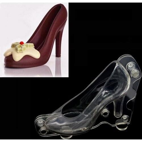 Wholesale 10 pcs/lot Big Size Stereo High heel Chocolate Mold With Magnets Baking DIY Candy Jelly Fondant Cake Decorating Tools