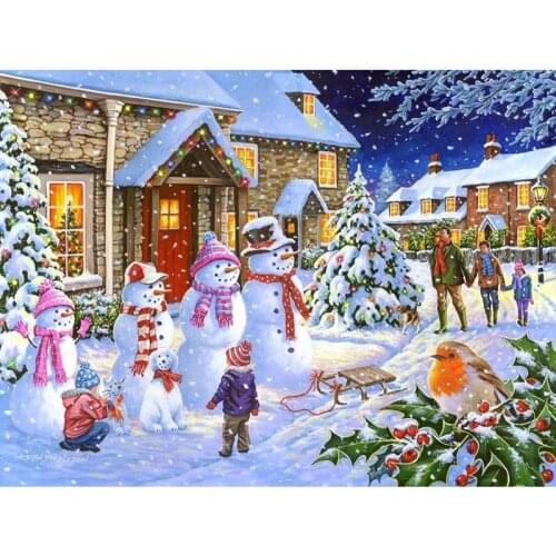 Christmas tree snowman Kits Full Square 5D Diamond Painting Resin Mosaic Scenery Embroidery Decoration Full Round Drill Gift
