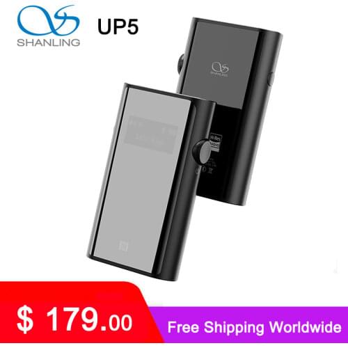 Shanling UP5 Dual ES9212C Balanced Bluetooth Decoding Headphone Amplifier USB DAC to 384K/ DSD256 3.5/ 2.5/4.4mm Headphones Jack