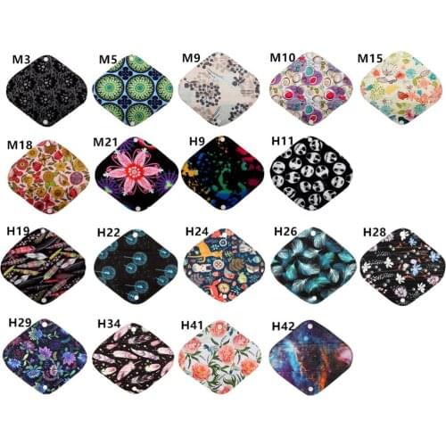[Sigzagor] 60 Small S Panty Liners Reusable Washable BAMBOO Menstrual Sanitary Mama Cloth Pads,8"/20cm 15 Designs