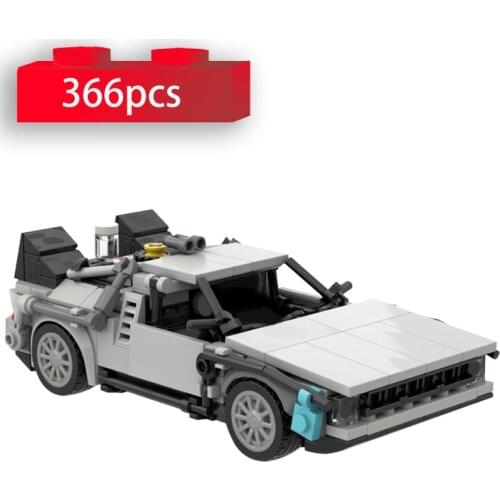 Creative Ideas Back to the Future DeLoreaned Time Machine Car Model Building Blocks Sports Vehicle Bricks Set Toys Kids Gifts