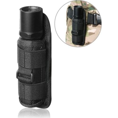 Outdoor Tactical Flashlight Pouch Holster 360 Degree Rotatable Clip Torch Cover for Belt Flashlight Holder Hunting Accessories