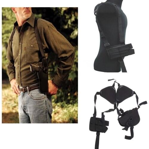 Outdoor Tactical Universal Pistol Pouch Adjustable Shoulder Gun Holster For Glock 17 Armpit Holster Shoulder Conceal Holster