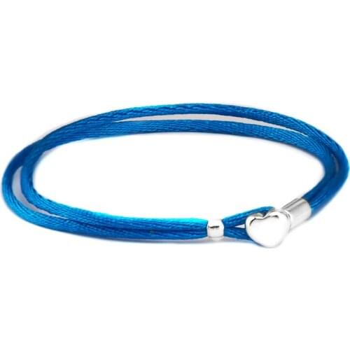 Turquoise Fabric Cord Bracelets 100% 925 Sterling Silver Fine Jewelry For Women Wholesales Free Shipping