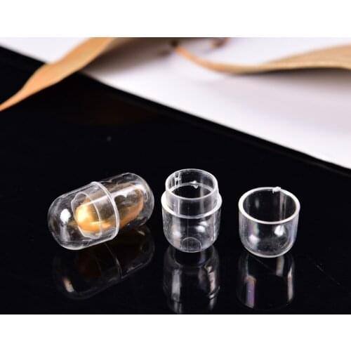 10Pcs Clear Mini Empty Pill Capsule Big Size 14mm White Gelatin Empty Capsules Hollow Gelatin Capsules, Medicine Capsule
