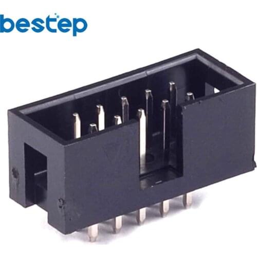20PCS/LOT DC3-10P JTAG ISP socket straight IDC Box headers connector 10Pins 2x5 2.54mm Pitch Box headers 10P female connector