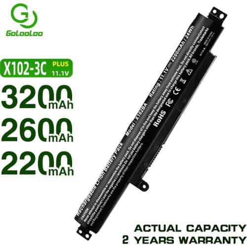 Golooloo 3 Cell 2600MaH 11.1V Battery for ASUS A31N1311 VivoBook X102B F102B X102BA F102BA F102BA-DF047H F102BA-SH41T