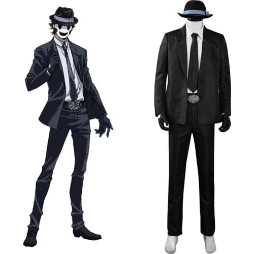 Anime High Rise Invasion Sniper Mask Cosplay Costume Top Pants Tie Outfits Halloween Carnival Costumes