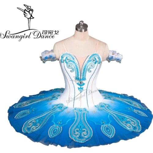White/blue swan lake ballet tutu costumes professional ballet tutus blue bird nutcracker tutu platterBT9083