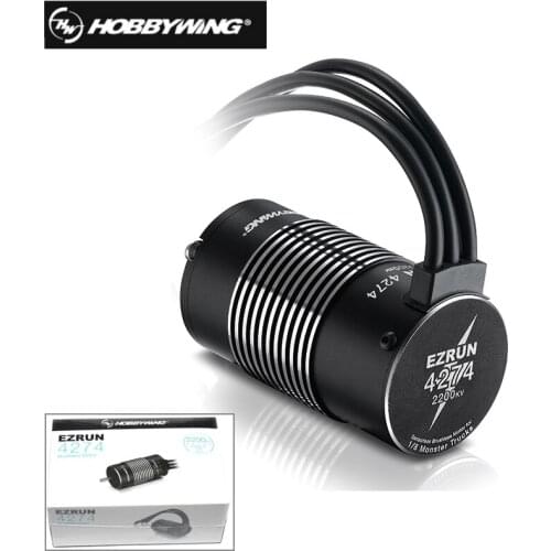 1pcs Hobbywing EZRUN SL 4274 Senseless 4 Poles 2200KV High Frequency Brushless Motor Black for 1/8 Rc Car+Retail box