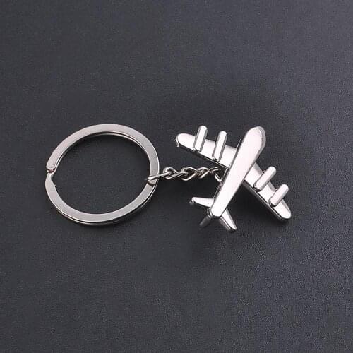 Keychain Modern Fighter Aircraft Airplane Key Chain Mini aircraft Key Ring Bag Pendant Car Keyring For Man Women Gift wholesale