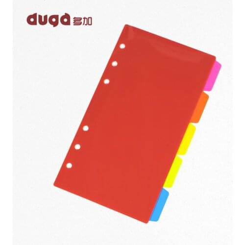 Paper Plastic A6 Loose Book Index Page Loose Leaf Notebook Hand Count Color Index Page Pagination