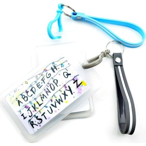 Eleven Wheeler A B C Transparent Card Cover Keychain Student Bus Card Holder Case Credit Cards Bank ID Card Sleeve Protect Gift