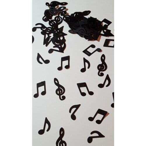 Black Music Notes Confetti, Table Confetti, Die Cut, Party, Table Scatter, karaoke Party Table decor scrapbook Confettis