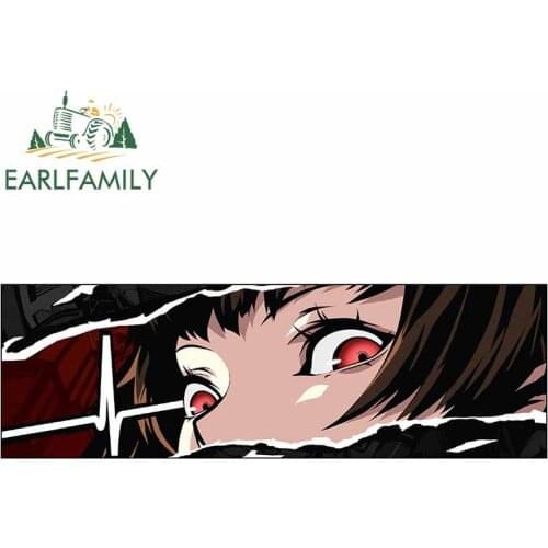 EARLFAMILY 13cm x 4.3cm for Makoto Cut In Japanese Anime Decal Scratch-proof Window Trunk Car Stickers Personality Decoration