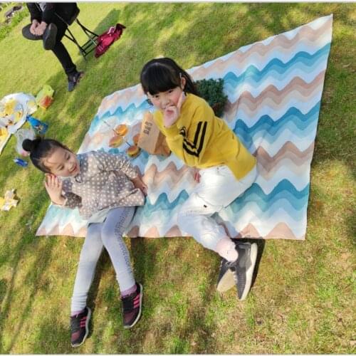 Outdoor Beach Picnic Folding Camping Mat Waterproof Sleeping Camping Pad Mat Moistureproof Plaid Blanket Fitness Mat 140*140cm
