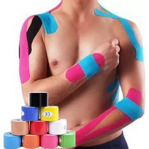 Athletic Tape Kinesiology Recovery Self-adhesive Elastic Bandage Sport Taping for Ankle Shoulder Knee Back Breast Lift 6PCS