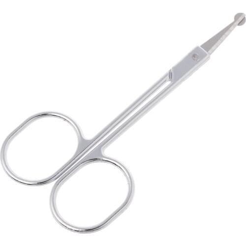 Makeup Stainless Steel Eyebrow Round Tips Scissors Facial Trimming Beauty