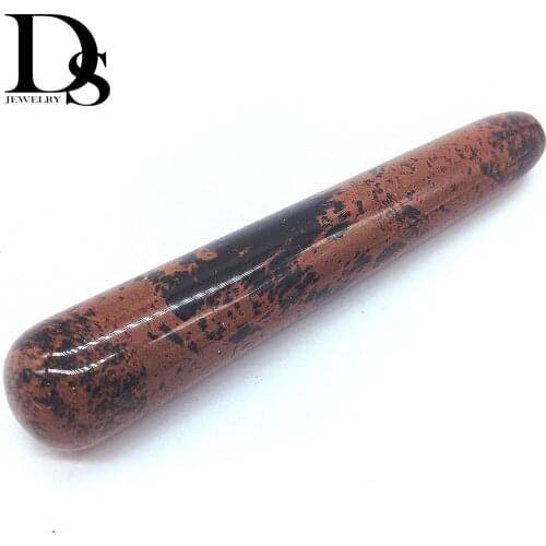 10cm Natural Red jasper Massage Wand Crystal Massage Tool Reiki Healing Relaxing Body Face Massage Acupuncture Therapy