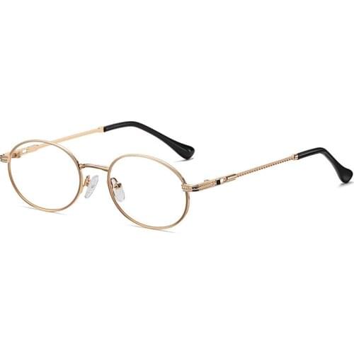 Fashion Vintage Luxury Brand Designer Oval Sunglasses Women Men 2021 Small Metal Travel Driving Sun Glasses Steampunk Shades