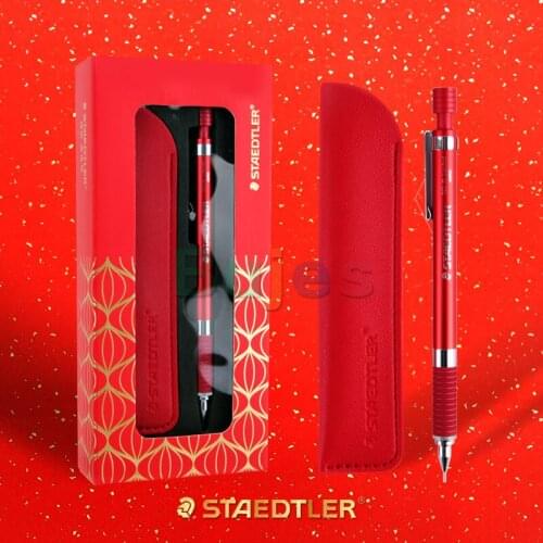 STAEDTLER Limited edition automatic pencil red set.Designers special/automatic drawing pen.Nib 0.5mm All metal pen holder