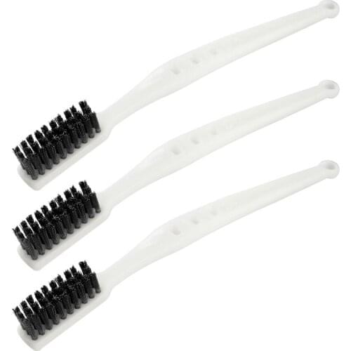 Uxcell Stainless Steel Wire Brushes Plastic White Nonslip Handle Clean Tool for Cleaning Rust 3pcs