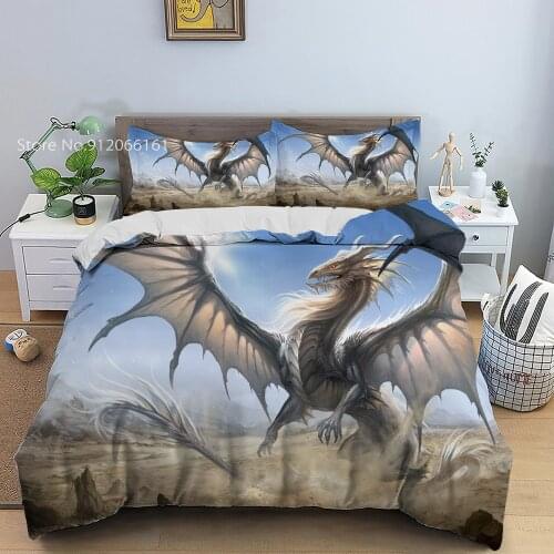 Dinosaur Printing Bed Comforter Jurassic Duvet Cover For Boys Adult Teens King Bed Covers Size Queen Size Pillowcases（No Sheet