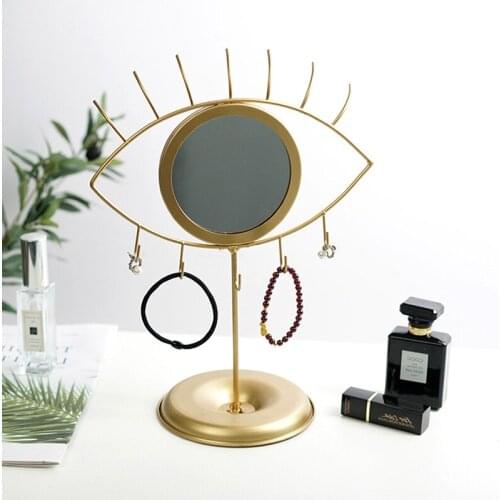 Luxury Makeup Mirror Portable Desktop Makeup Mirror Desktop Jewelry Storage Rack Cosmetic Storage Box