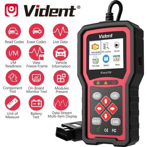 VIDENT iEasy320 CAN OBDII/EOBD Code Reader OBD2 Car Auto Diagnostic Scanner PK KW850 Tool
