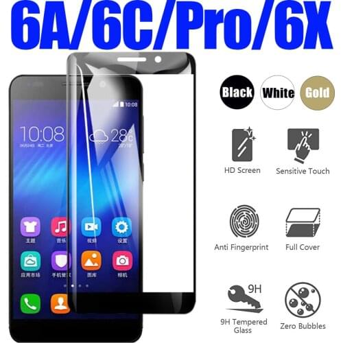 Protective glass on the for huawei honor 6a screen protector film huaweii huavei tremp 6x 6c pro tempered glas homor 6 x c a x6