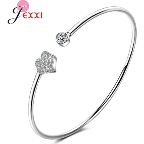 Romantic Butterfly Dragonfly Friendship Opening Cuff Bracelets 925 Sterling Silver Shinning Zircon Bangles For Women