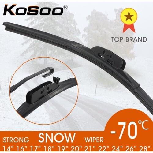 Winter Snow Car Wiper Blade U Hook Natural Rubber Windshield Windscreen Wiper 14"16"17"18"19"20"21"22"24"26"28" Car Accessories