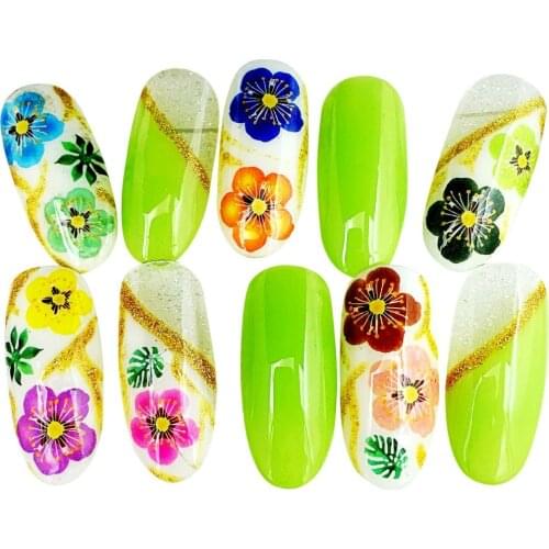 Wholesale Excellent 500packs Super Thin 3D Nail Art Sticker Decal Manicure Self-adhesive Flower Nail Art Beauty Wrap Decoration