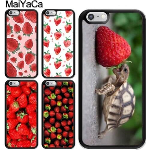 Strawberry Fruit Pattern Printed Case For iPhone 12 Mini 11 Pro MAX X XR XS MAX SE 2020 6S 7 8 Plus 5s Cover