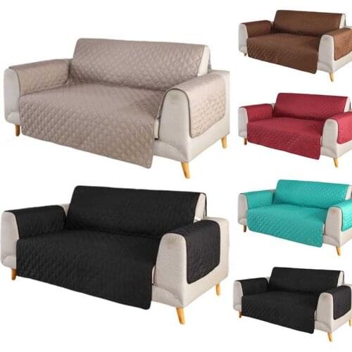 Sofa Couch Cover Chair Throw Pet Dog Kids Mat Furniture Protector Reversible Washable Removable Armrest Slipcovers 1/2/3 Seat