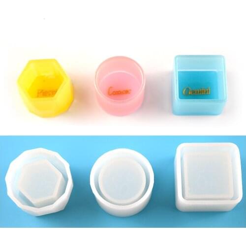 Flowerpot Resin Mold DIY Epoxy Resin Crafts Clay Box Storage Ashtray Silicone Mold For Jewelry Making