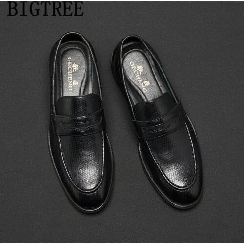 Formal Leather Shoes For Men Classic Shoes Men Elegant Coiffeur Wedding Dress 2020 Loafers Mens Dress Shoes Evening Dress Buty