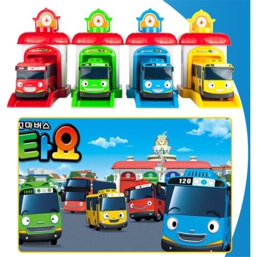 Big Size 4pcs/set Ejection Toy Bus Model Tayo Bus car Toy Diecasts & Toy Vehicles Car Kids Toys Vehicle For Children Juguetes