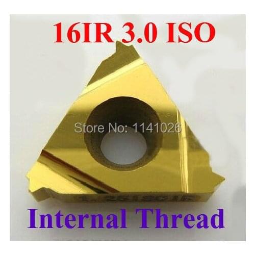 16IR 3.0 ISO Carbide Threading Inserts Internal Threading Insert Indexable Lathe Inserts for Threaded Lathe Holder