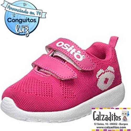 Slippers with light fabric fuchsia girl, Teddy Bear by Coons