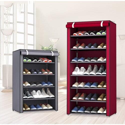 Minimalist Modern Shoe Rack Non-woven Fabric Dustproof Storage Shoes Cabinet Sundries Storage Bags Space Saving Shoe Organizer
