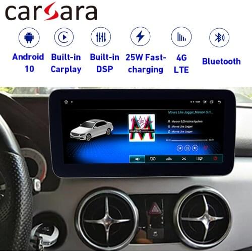 Android 10 4+64G Multimedia Touch Screen for Benz GLK Class X204 280 300 350 2008-2015 carplay interface Display Radio GPS Nav