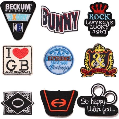 Cartoon Decorative Love Slogan Medal Icon Embroidered Applique Patches For Stickers DIY Iron on Badges on the Backpack