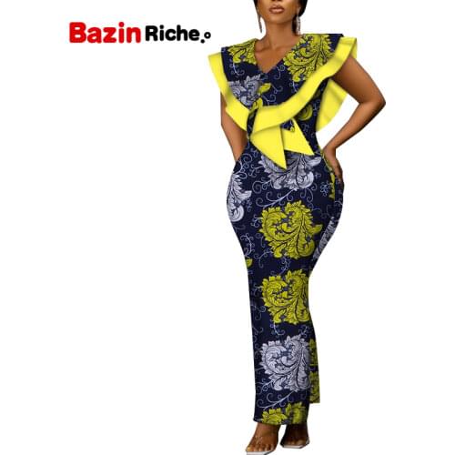 New African Womens Dashiki Fashion Dress Wedding Party Print Clothing WY8970