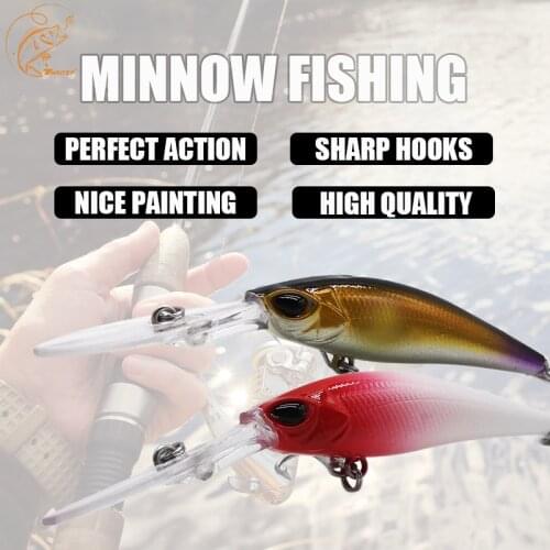 Thritop Fishing Lure Minnow Hard Bait TP106 Professional Pike Bass High Quality Hooks Fishing Tackle Accessories
