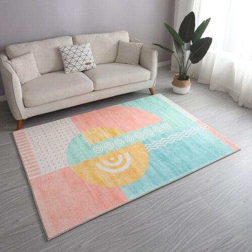 Simple Cashmere Living Room Carpet Bathroom Toilet Foot Mats Entrance Door Blanket Artistic Abstract Carpet Large Area Rug