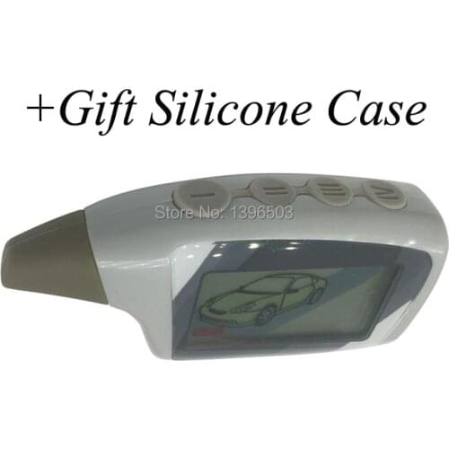 M5 LCD Remote Control Keychain + Gift Silicone Case For 2 Way Car Alarm System Scher khan M5 Scher-Khan Magicar 5 6 Key Chain